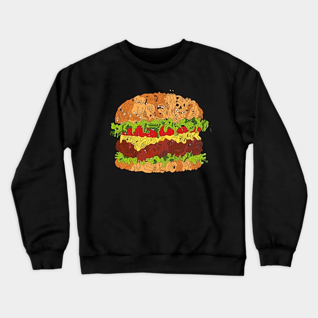 Cheese Burger Crewneck Sweatshirt by Jones76